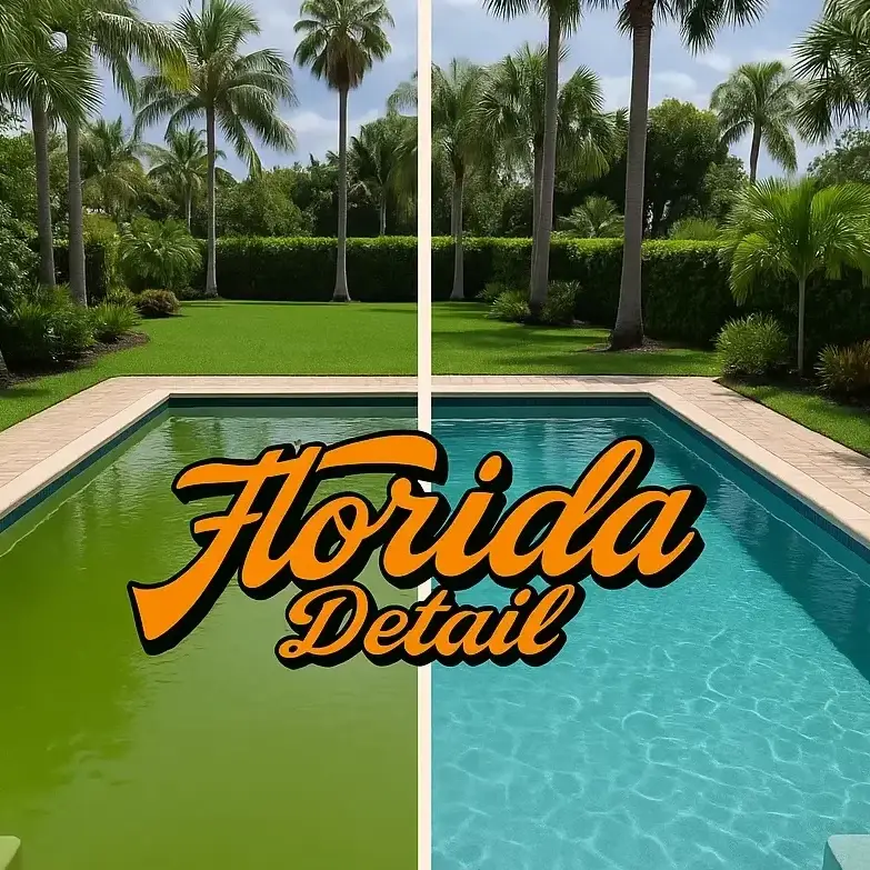 Green To Clean Service Port Charlotte | Green to Crystal Clear - FloridaDetail.Com Green Pool Green To Clean Service Port Charlotte | Green to Crystal Clear