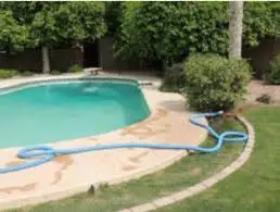 pool backwash on lawn