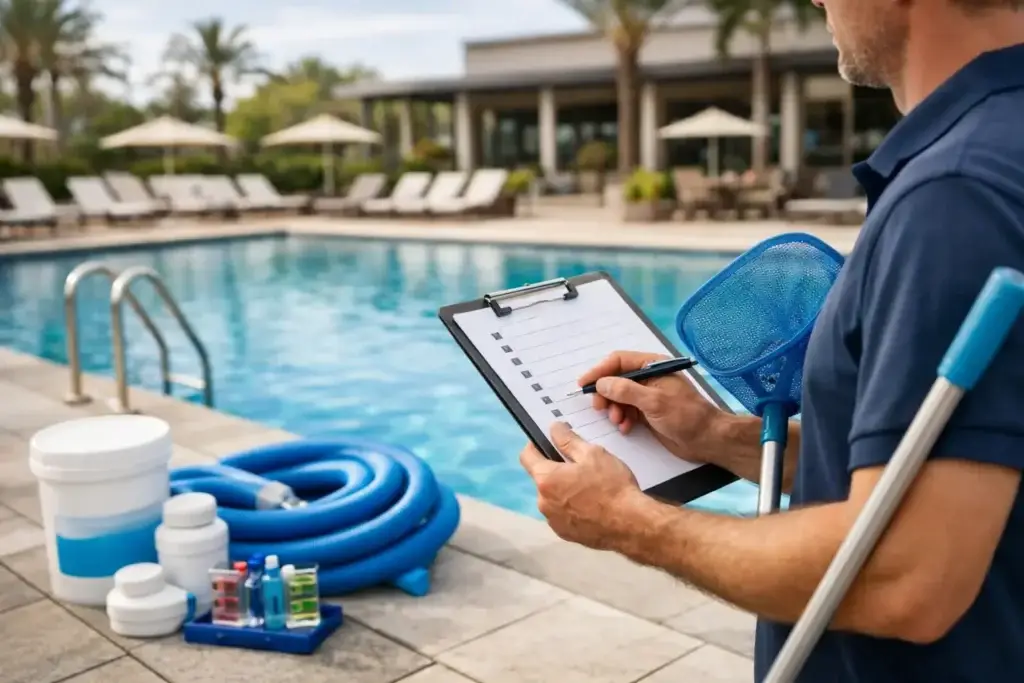 Commercial Pool Upkeep Checklist That Works - FloridaDetail.Com Commercial Pool Upkeep Checklist That Works