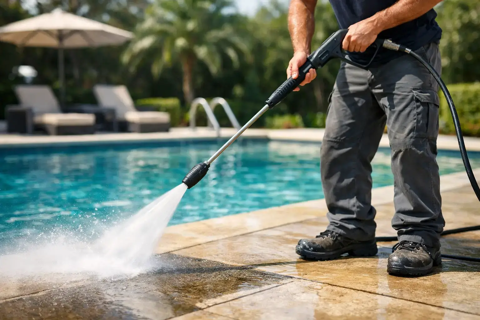Pressure Washing Pool Deck the Right Way