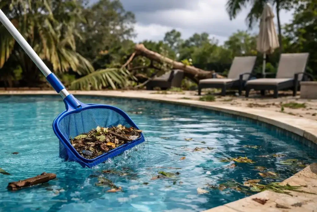 Pool Cleanup After Storm What to Do First - FloridaDetail.Com Pool Cleanup After Storm: What to Do First